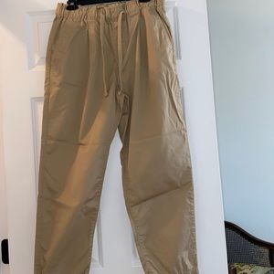 Loft poplin paper bag drawstring pants